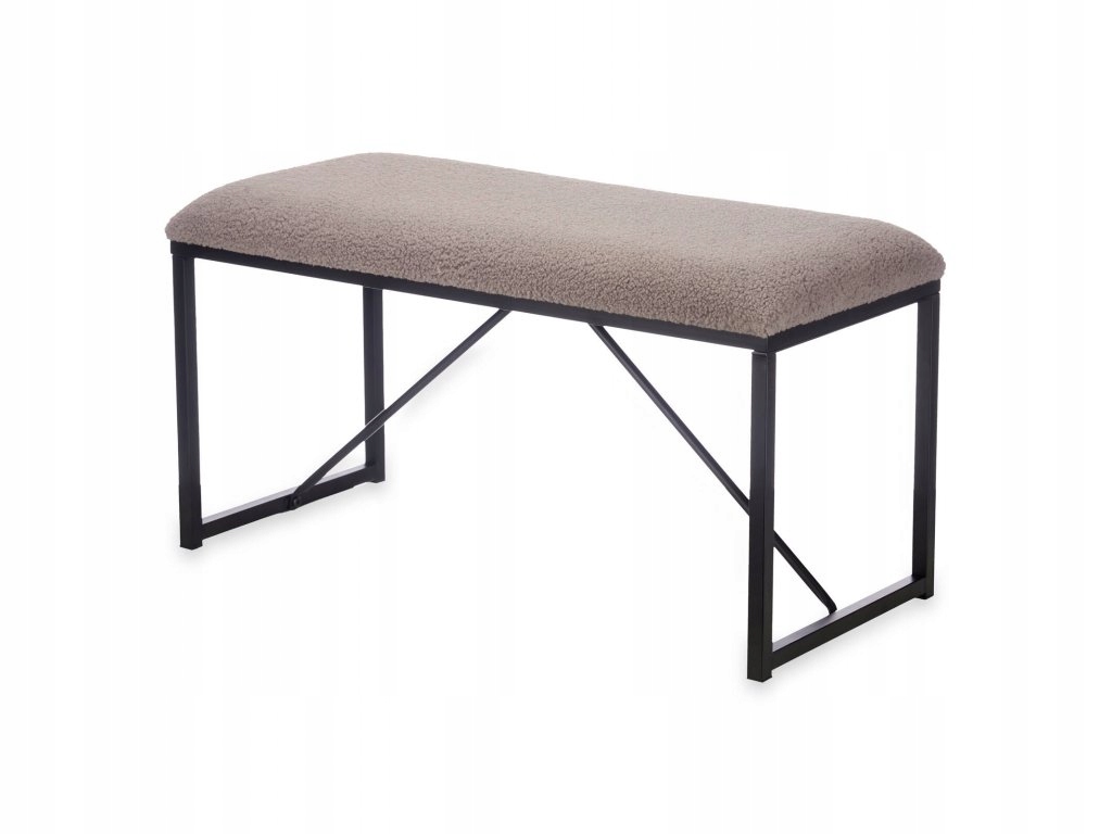 Čalouněná lavice do předsíně beránek, 38 x 81 x 42 cm