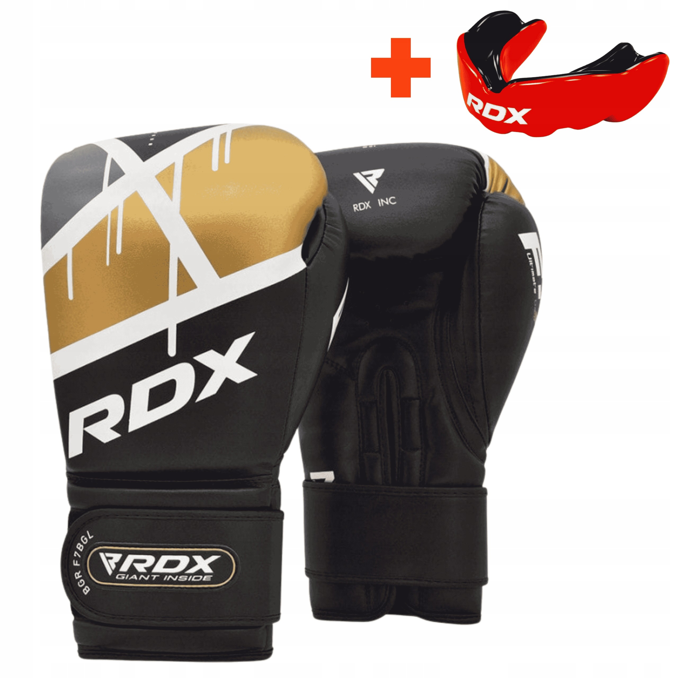 Rękawice Bokserskie Ego F7 Rdx Sparingowe I Treningowe Czarny/złoty 12 Oz