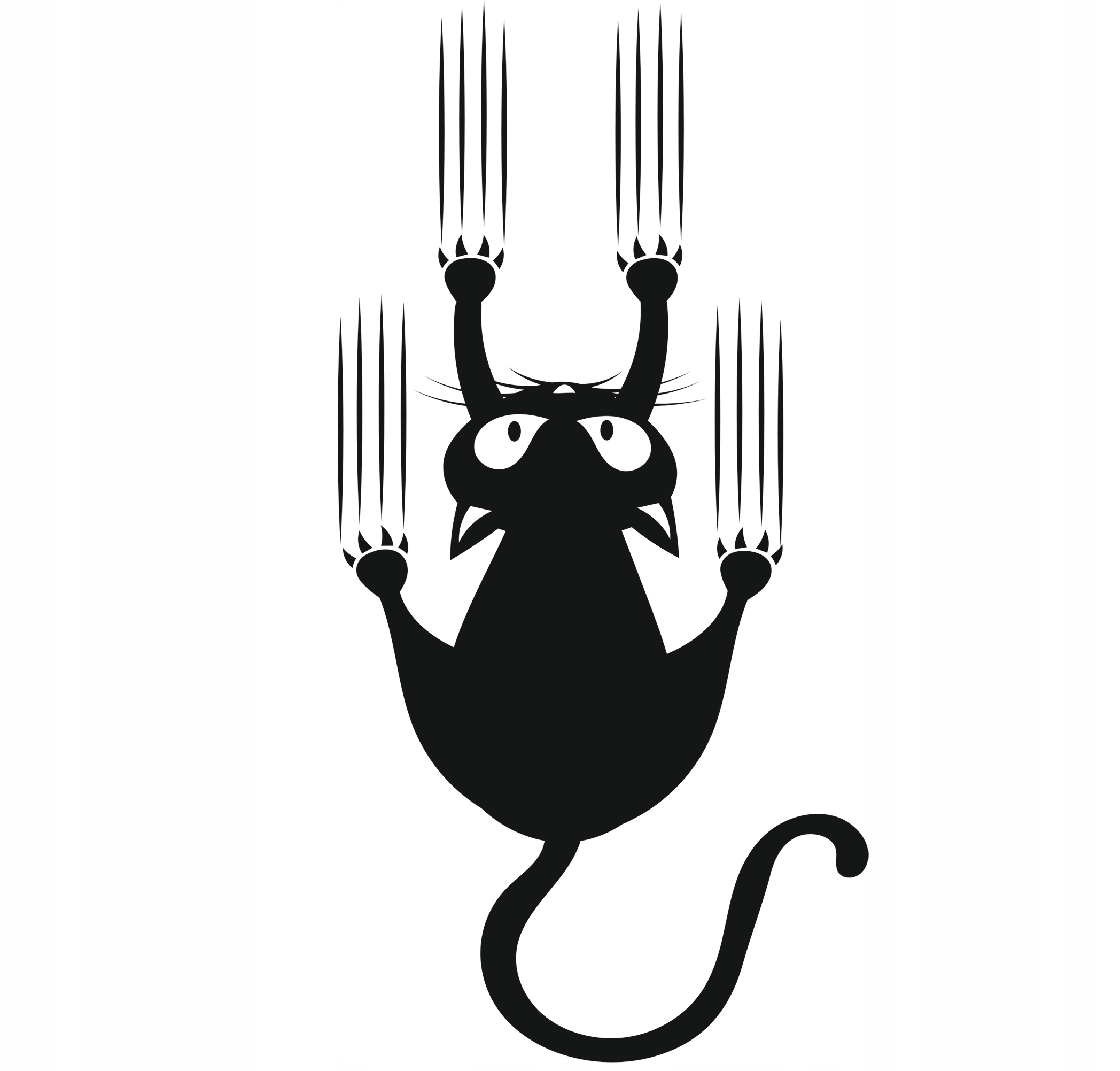 

Naklejka na samochód Spadający Kot Kotek 10x20cm