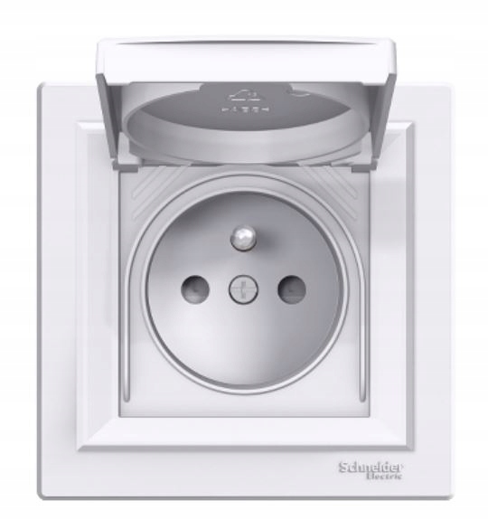 

Asfora gniazdo z/u z klapką IP44 białe EPH2800621