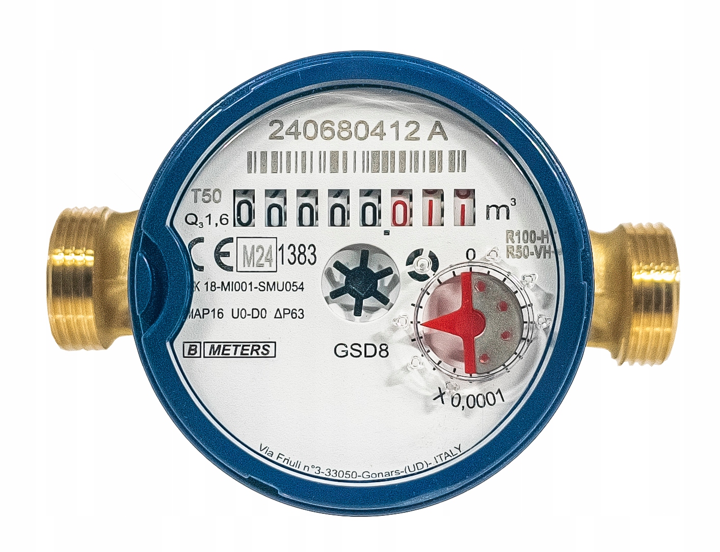 WODOMIERZ DN 15 AF Q3-1,6 m3/h ANTYMAGNETYCZNY 30° Cechy dodatkowe posiada atest do kontaktu z wodą pitną