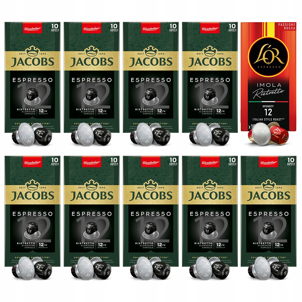 Kapsułki Jacobs, L'or Espresso Ristretto 12, do Nespresso(r)* 90+10