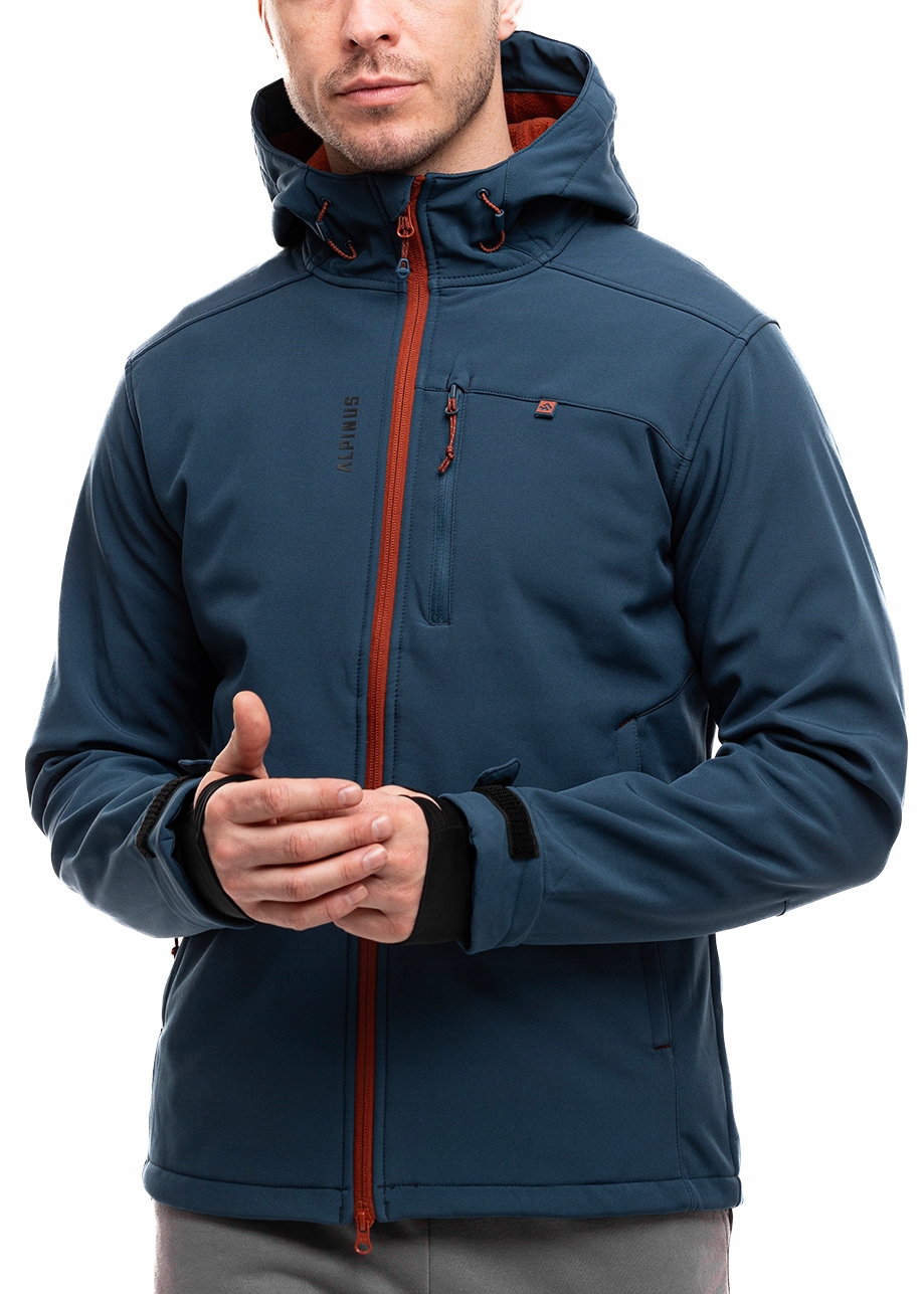 Pánská softshellová bunda Alpinus Tactical s kapucí voděodolná Teplá S