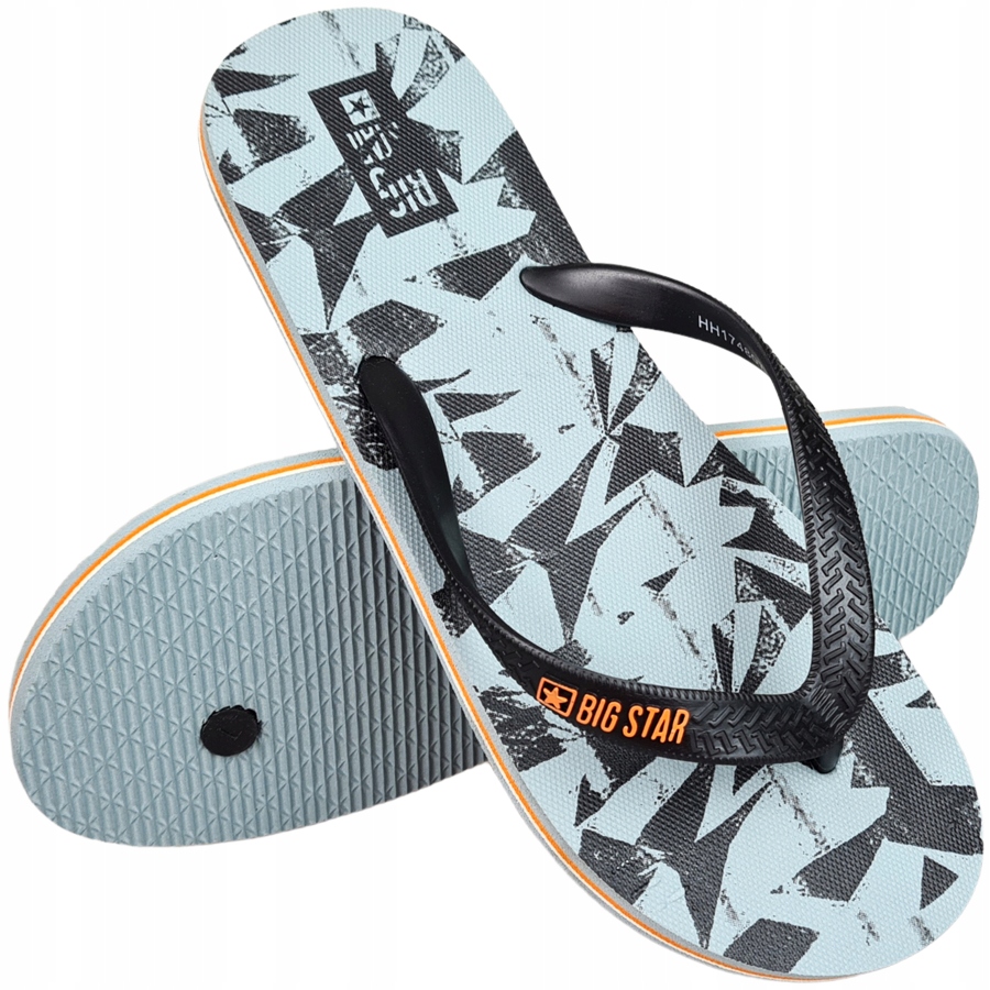 

Klapki Big Star męskie szare japonki HH174807 40