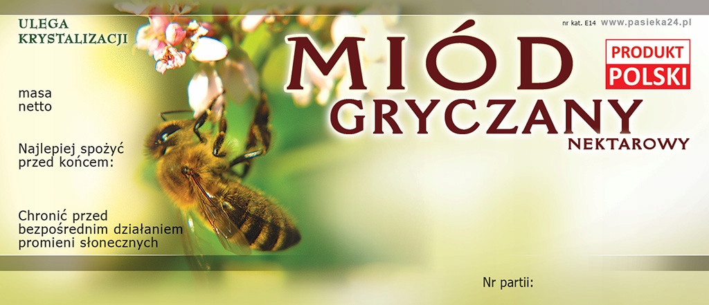 

Etykiety na Miód Gryczany (100szt) wzór E14