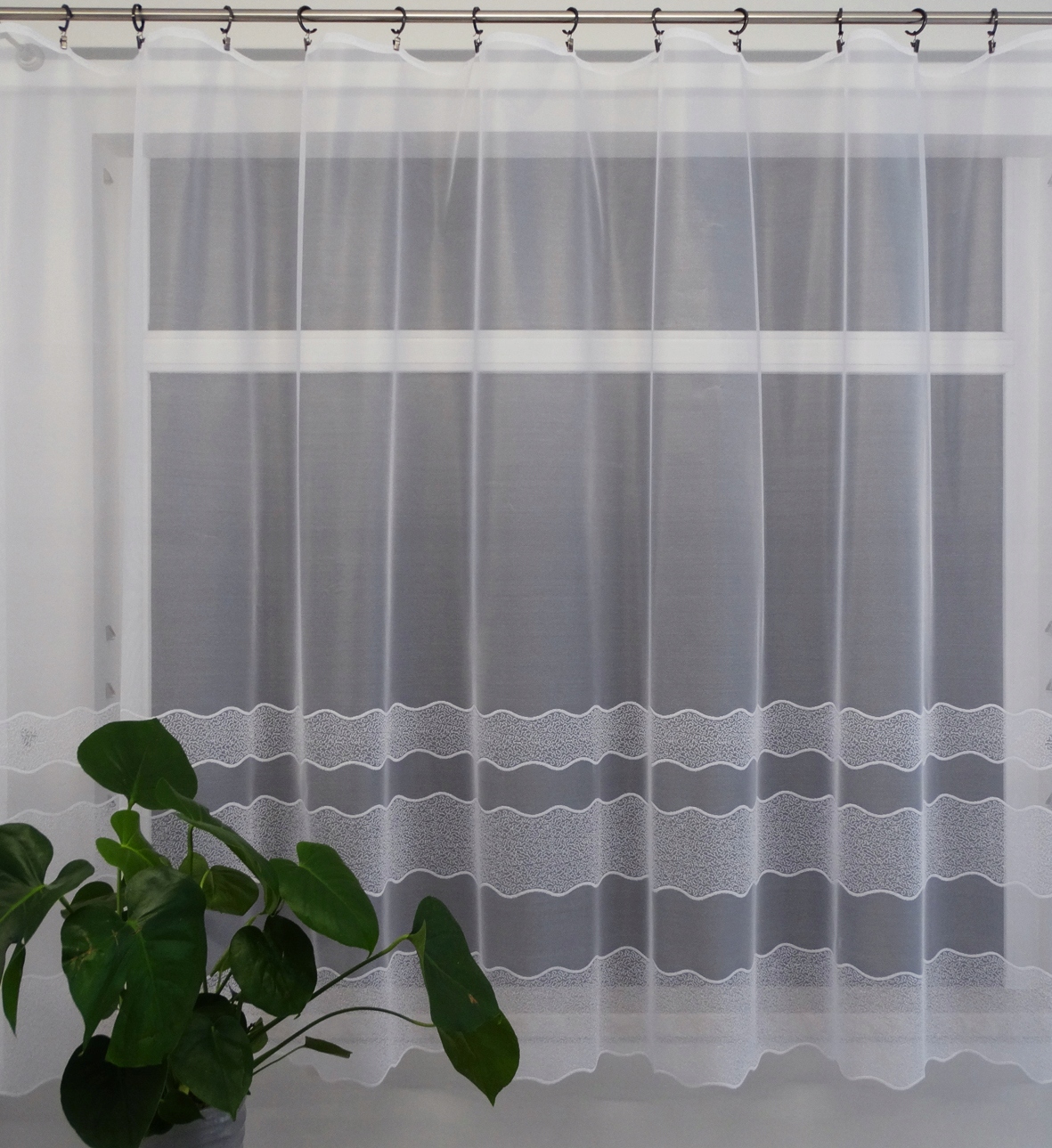 Mg Záclona žakár 31709 Bílá 350x160 hotová s Páskou obšitá M