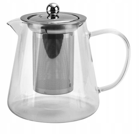 DZBANEK Z ZAPARZACZEM szklany 750 ml na zioła herbatę imbryk sitko napar