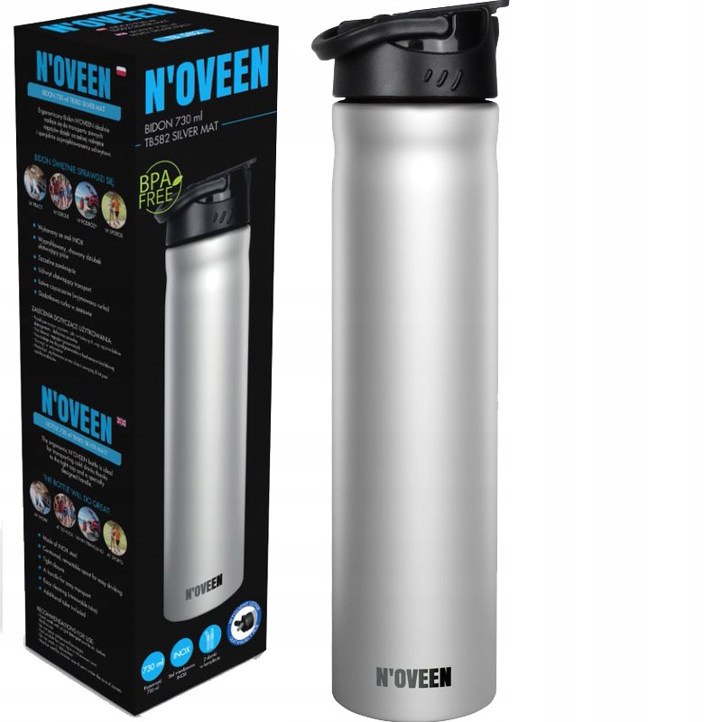 

Butelka Sportowa Bidon Ze Słomką 730ml wodę stal