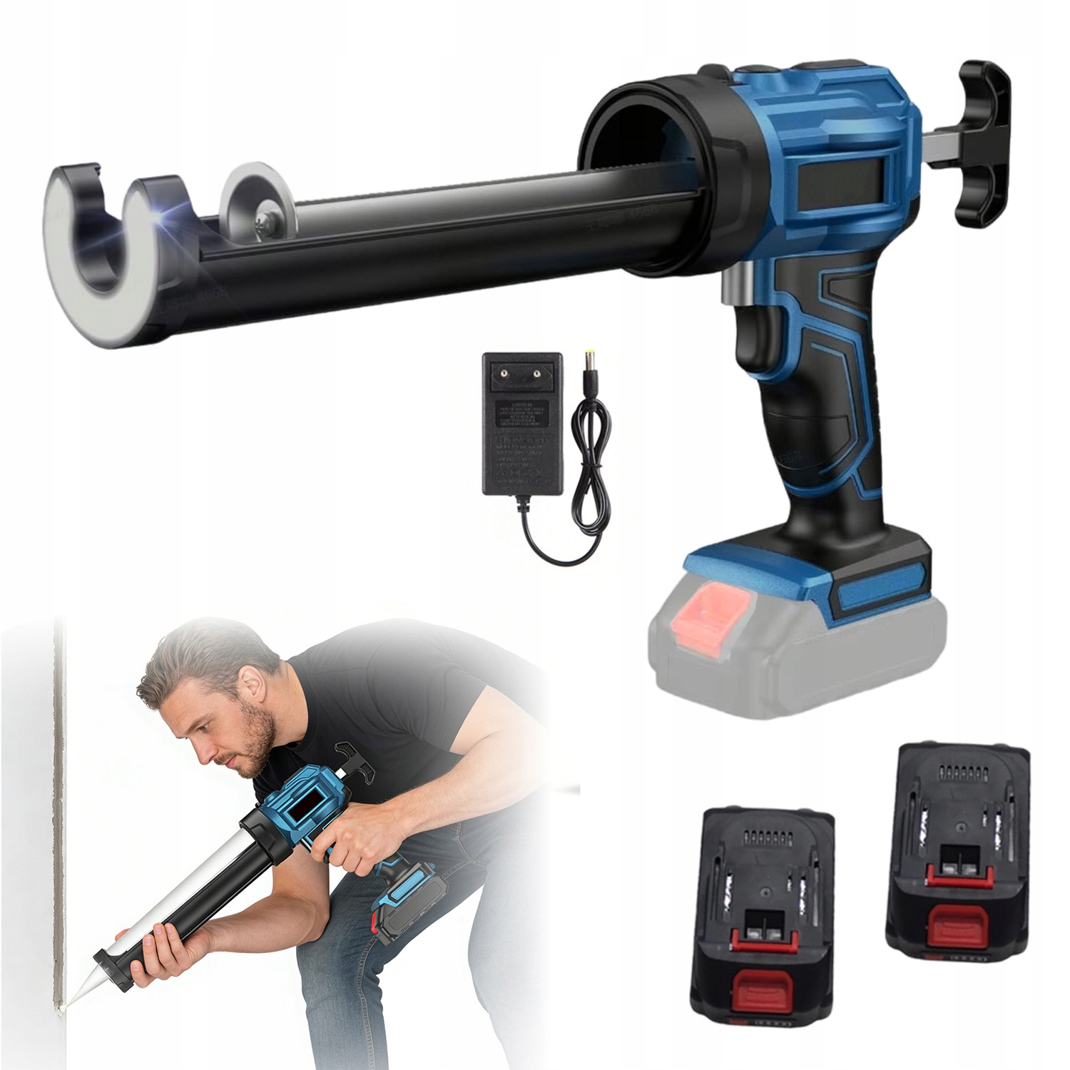 Elektrická Horkovzdušná Pistole Na Lepidlo, Bezdrátová, Led Pro Různé Polohy