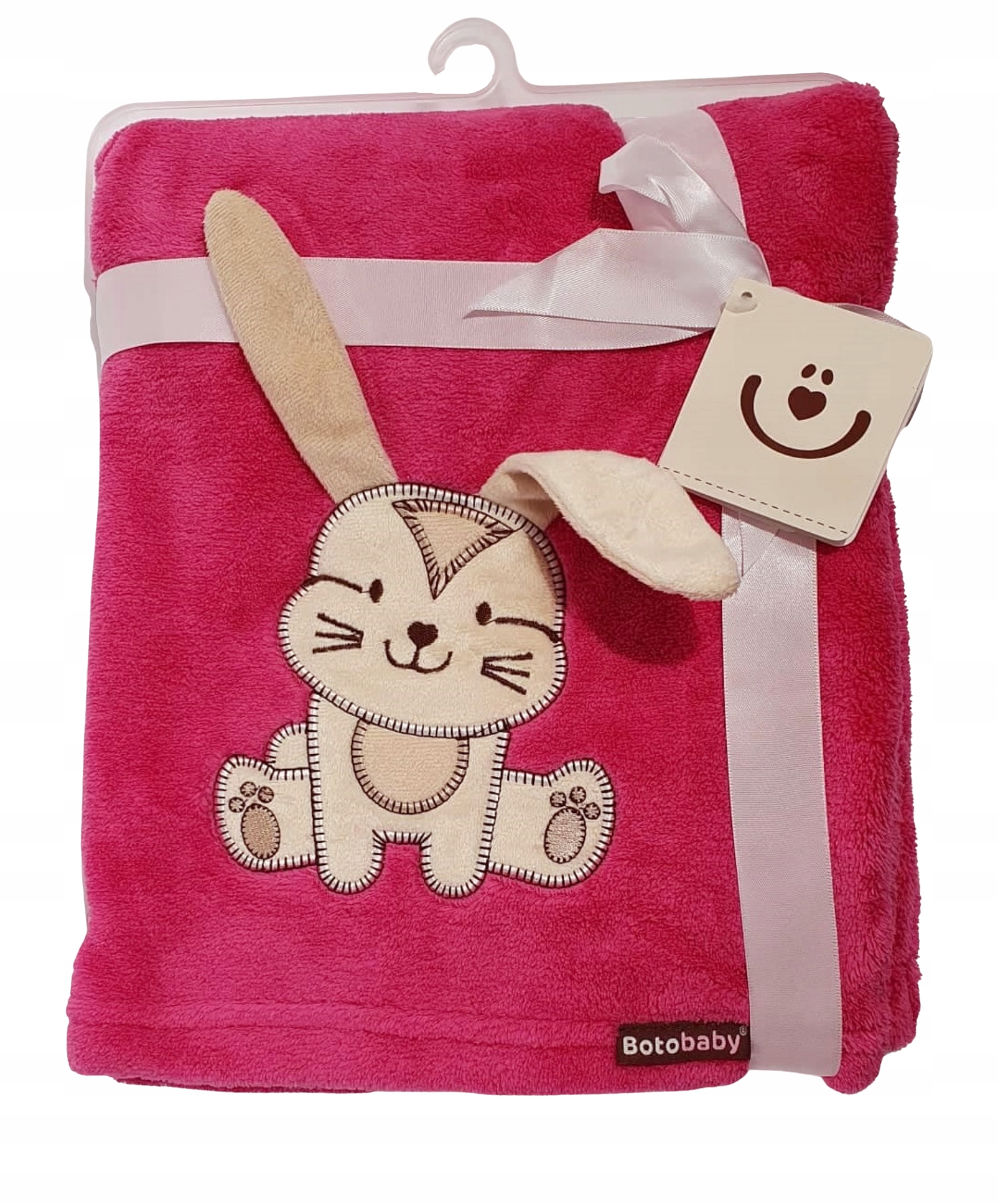 

Kocyk z mikrofibry 76X102 cm - Różowy Królik -