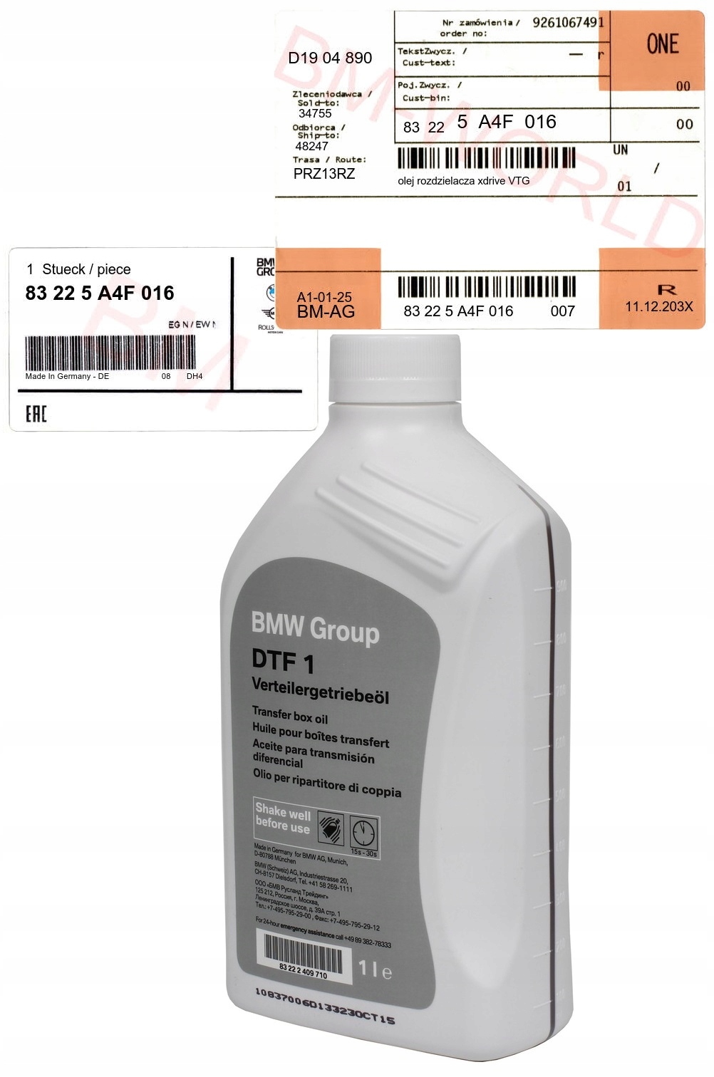 Nový originální Oe Bmw olej rozdělovače xdrive Vtg Dtf 1 Bmw Aso