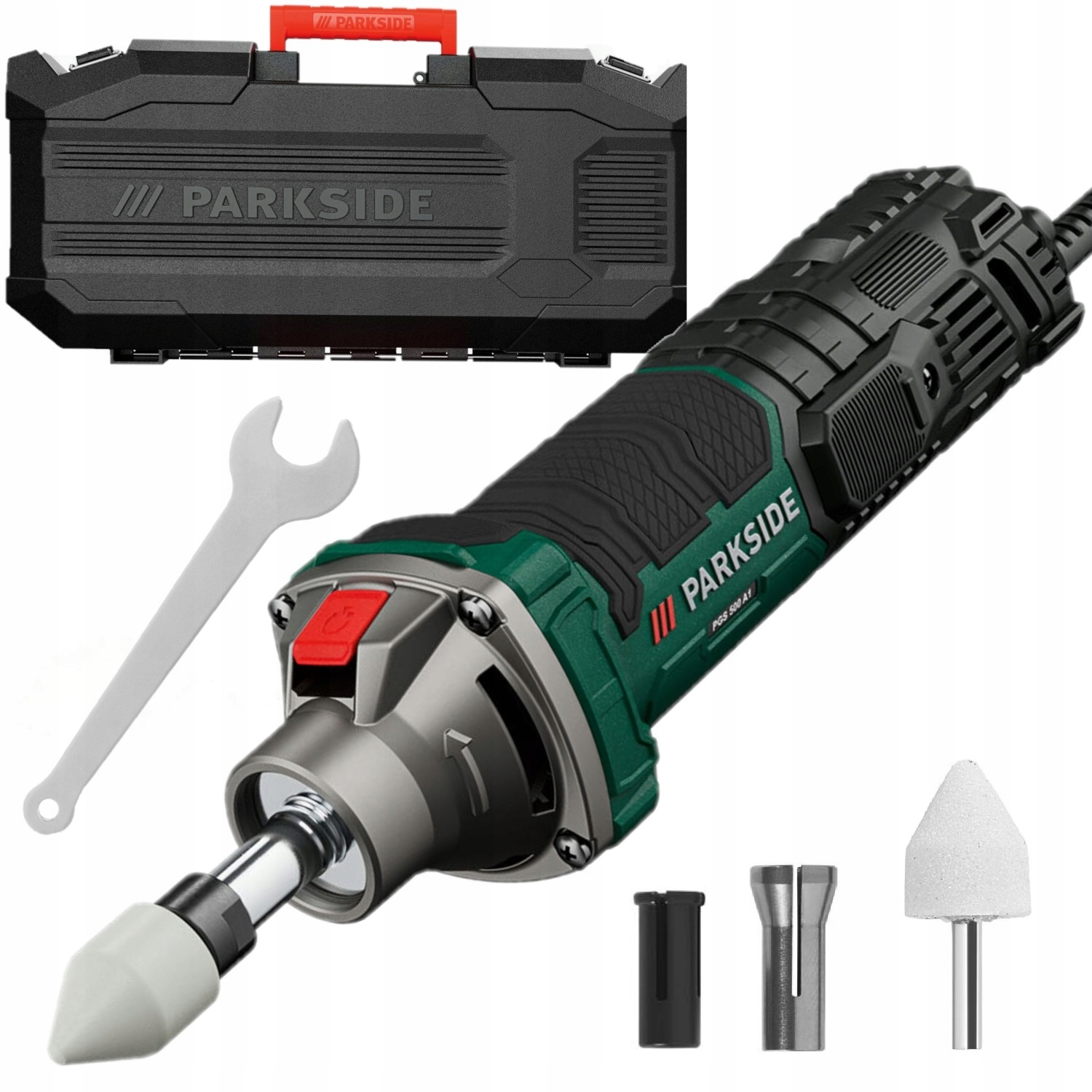 Szlifierka Prosta Wielofunkcyjna Precyzyjna 500W Parkside walizka kamień