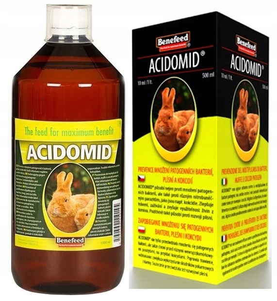 

Acidomid 0,5L Królik Preparat Bakteria Kokcydioza