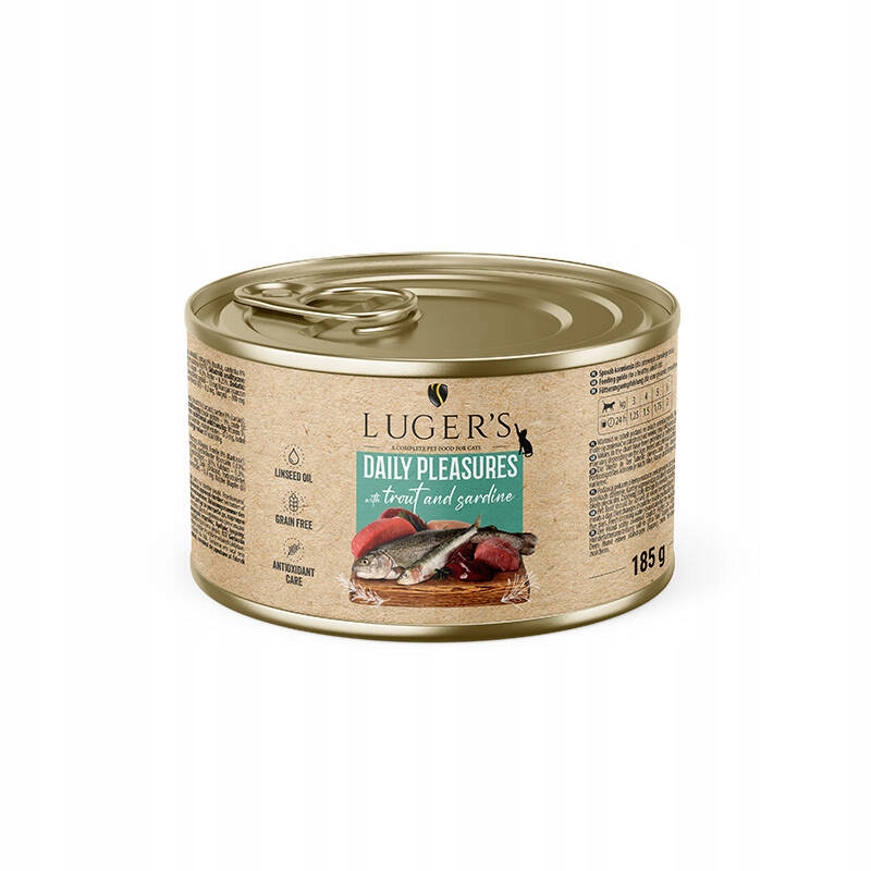 Levně 8X Lugers Daily Pleasures Pstrag a sardinka 185 g