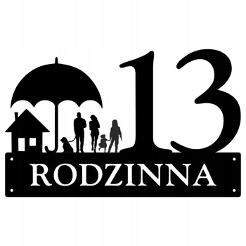 Číslo Na Dom 48 cm Tabuľa Adresa Oceľ 2MM Grafika 210