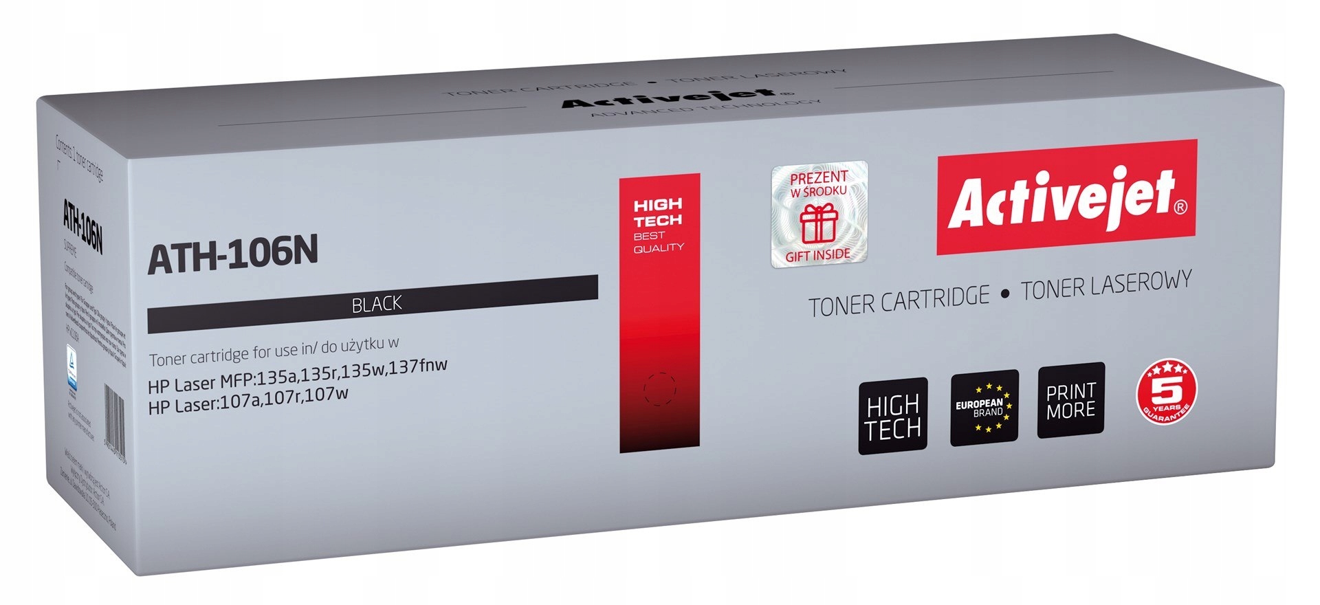 Toner Activejet ATH-106N (zamiennik do Hp W1106A; Supreme; 1000 stron; czar