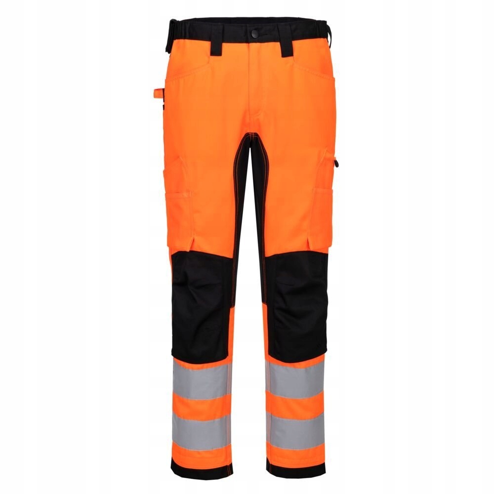 Kalhoty WX2 Eco reflexní, elastické vel. 34 Oranžová/Černá R