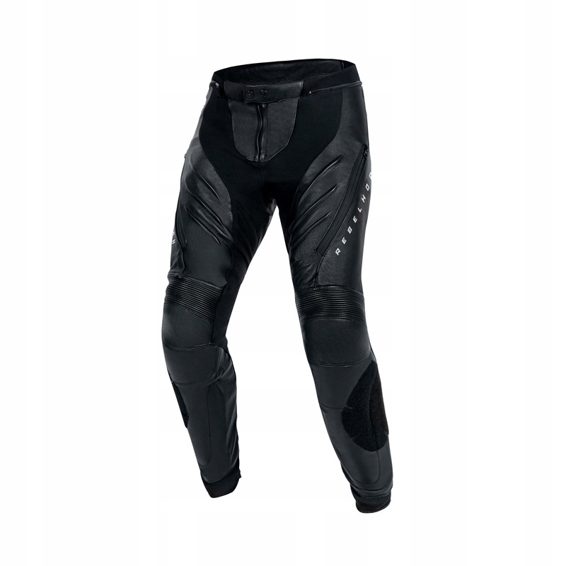 Kožené Motocyklové Nohavice Rebelhorn Veloce Black White 48