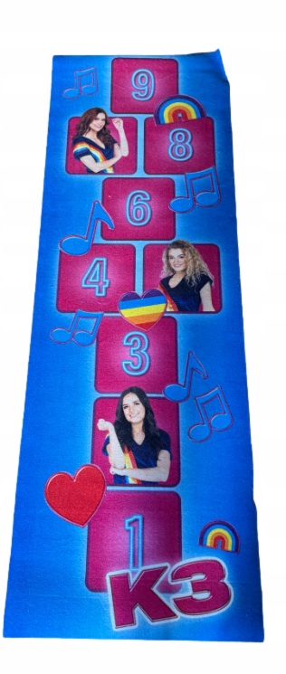 růžovo modrý dětský koberec 60 x 180 cm