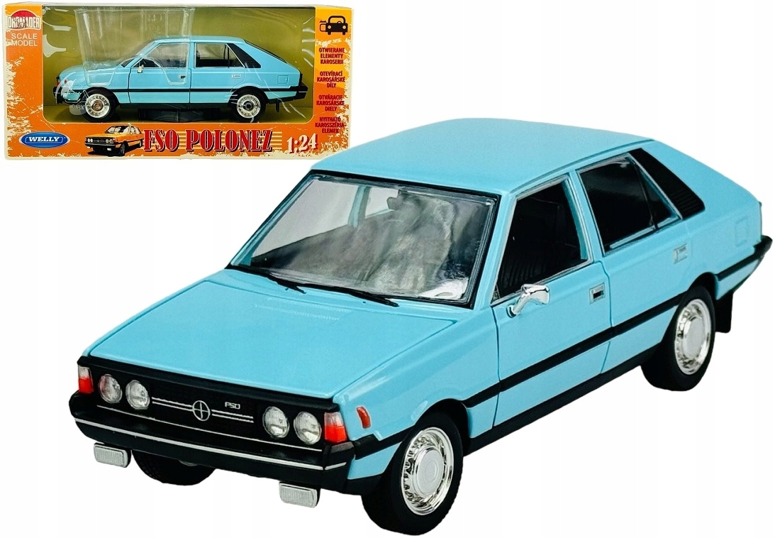 1:24 Kovový Model Welly Fso Polonez Prl Modrý 24124