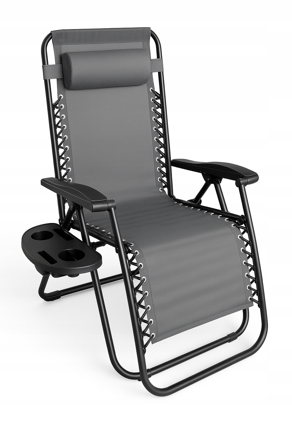 Fotel Leżak Ogrodowy Plażowy Krzesło Składany Zero Gravity Z Półką