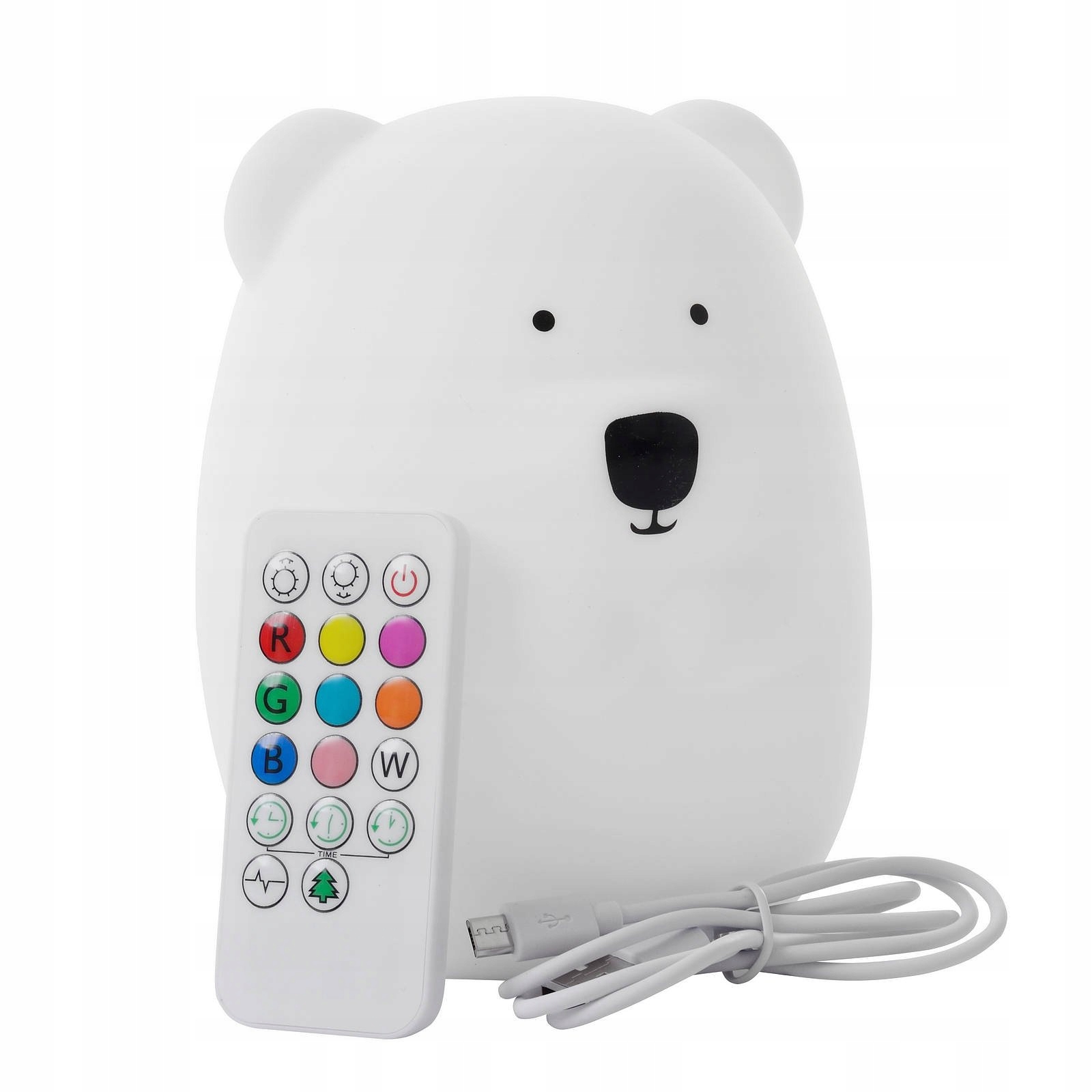 

Silikonowa Lampka Nocna Dla Dzieci Led Usb Pilot