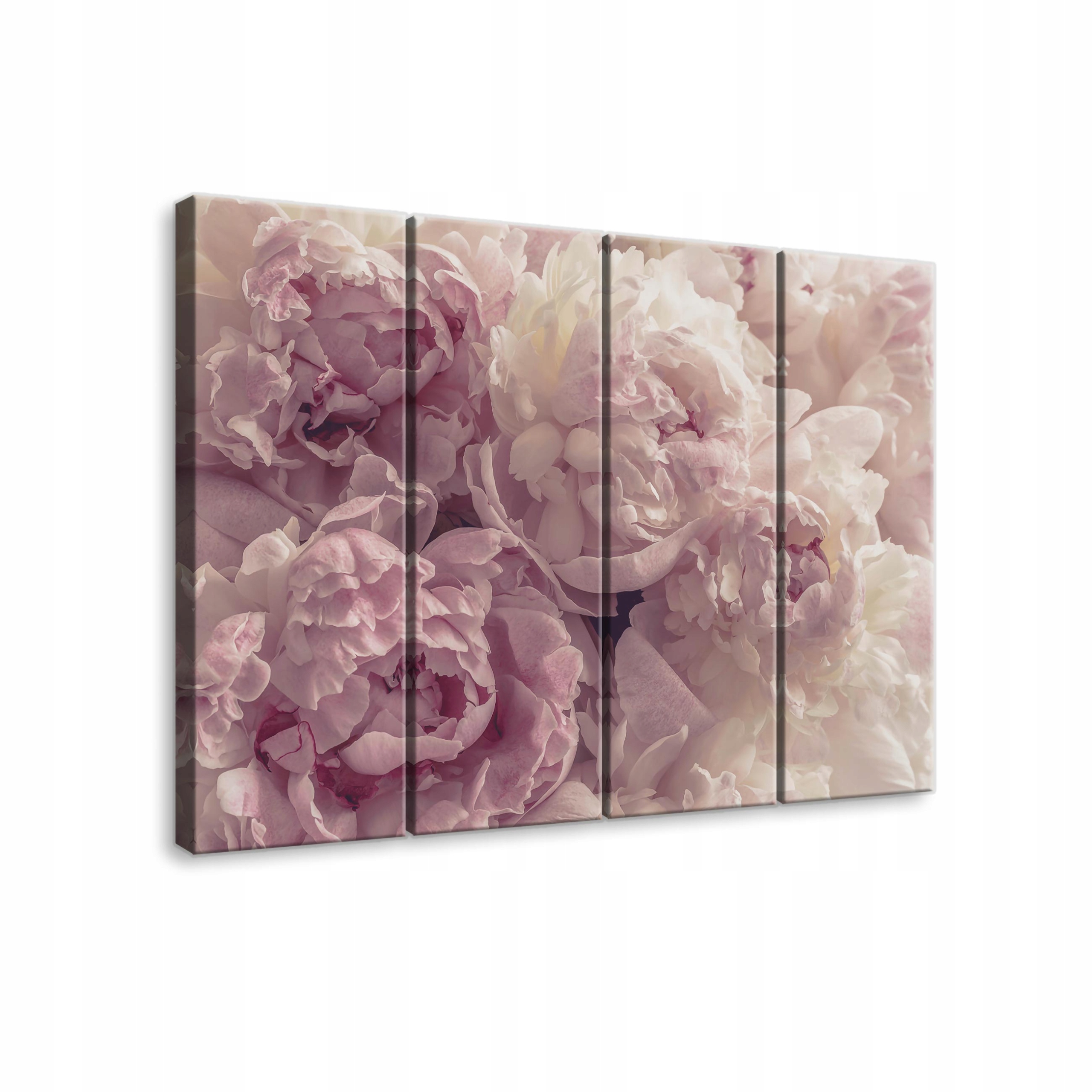 Obraz Květiny Pivoňky Na Plátně Stěna 4 Části Ložnice Obývací Pokoj 120x100
