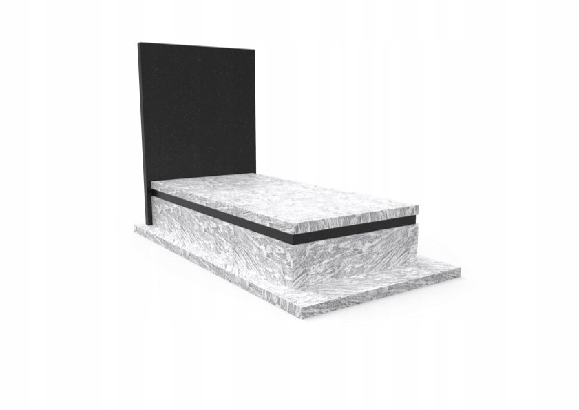 Granitový náhrobek Premium Viscount White Indian Black Bílo černý