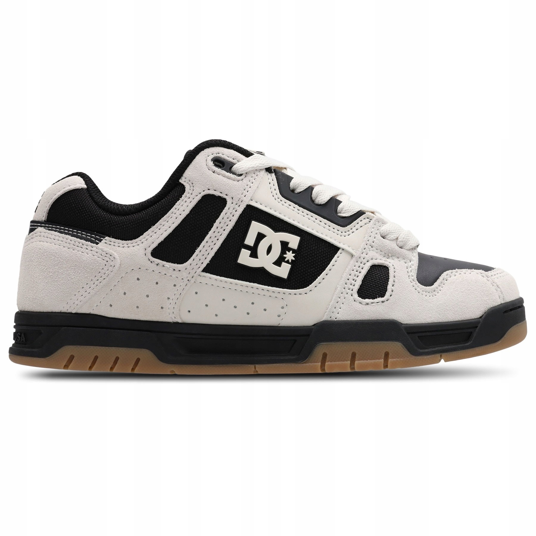 Pánské boty DC Shoe Stag off white bílé, černý kaučuk, velikost 41
