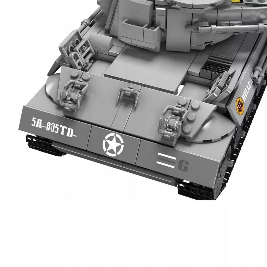 Celtniecības bloki Remote Controlled Tank Hellcat M18 971 Elements Materiāls plastmasa