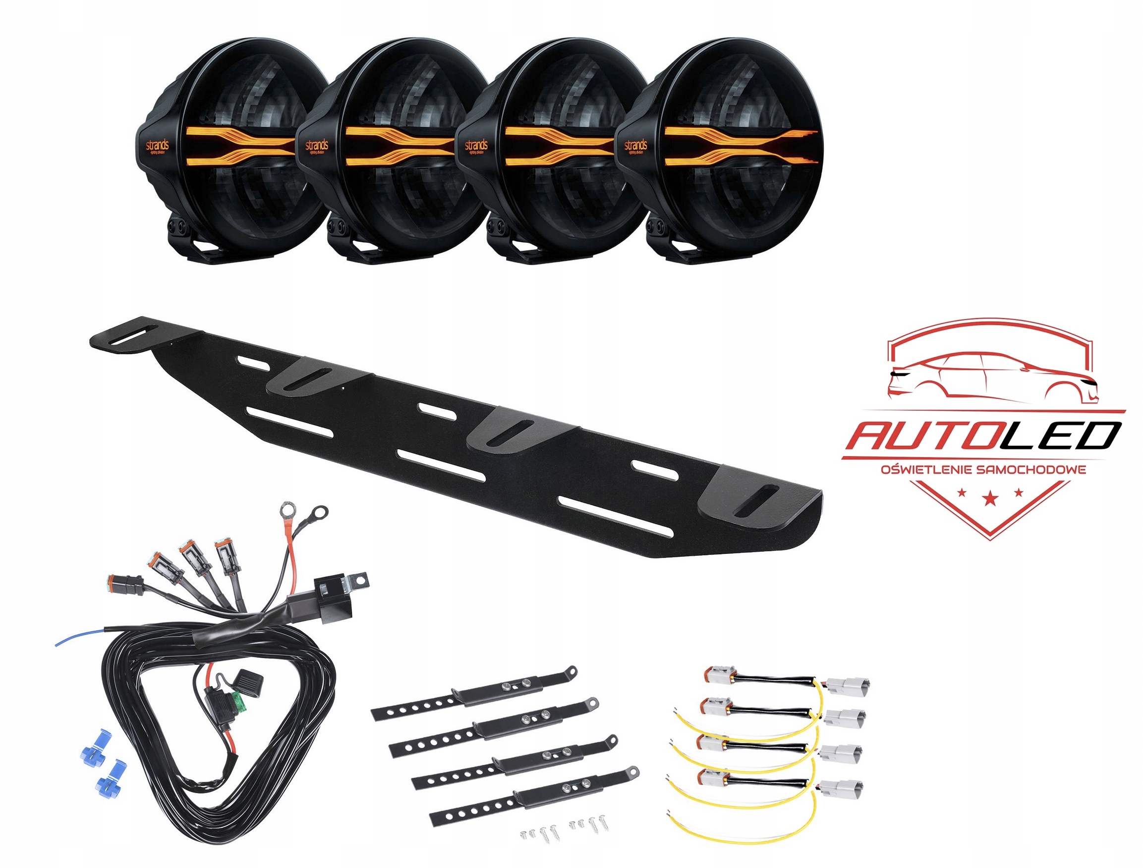 4 X HALOGEN DALEKOSIĘŻNY Strands FOR9T Dragon Drive LED PREMIUM 18 cm 105W