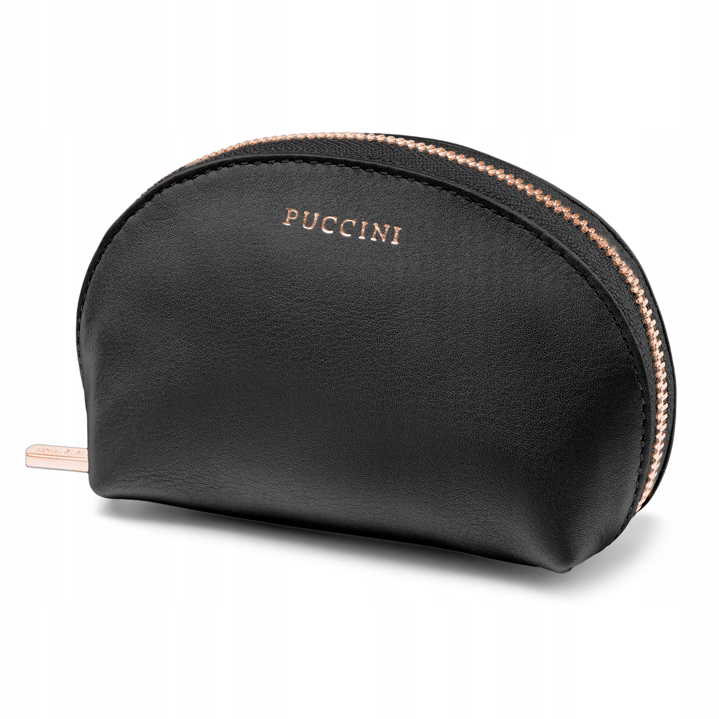 Kosmetyczka Damska Podróżna Skórzana Puccini Czarna ZN92509-1
