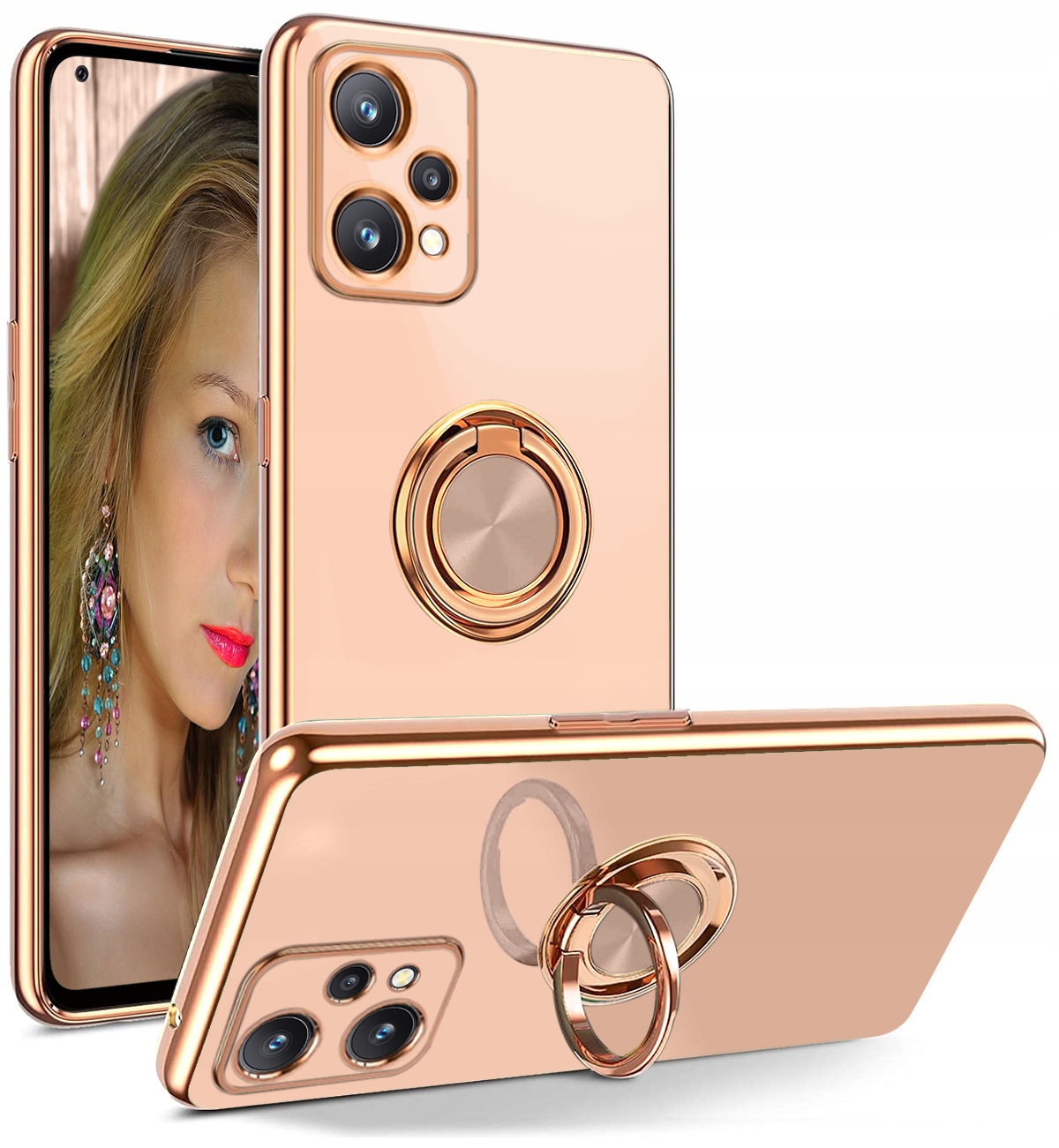 

Etui do Realme 9 Pro Silicone Ring Case Szkło 9H