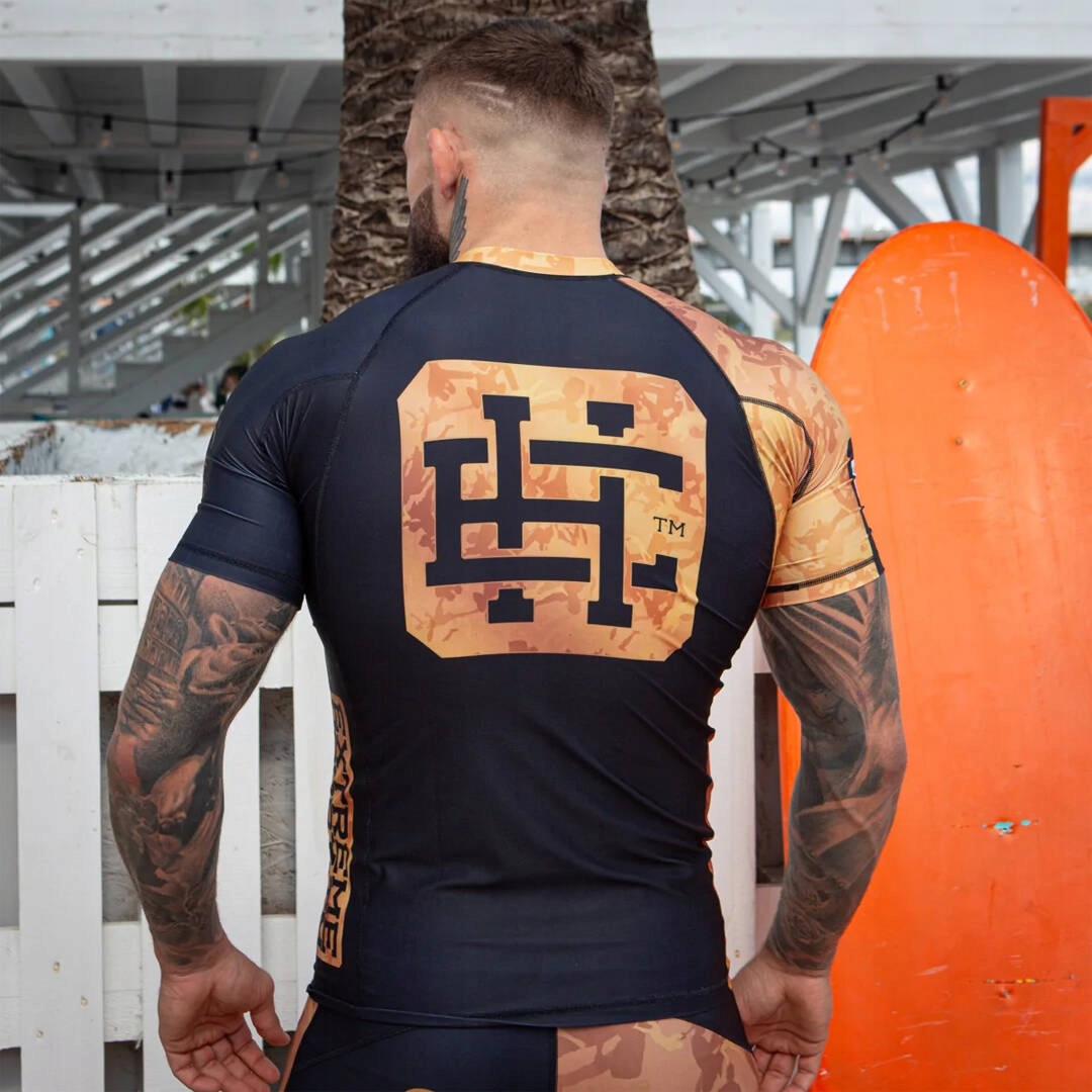 Rashguard z krótkim rękawem męski Extreme Hobby Golden Warrior r. L Kolekcja GOLDEN WARRIOR