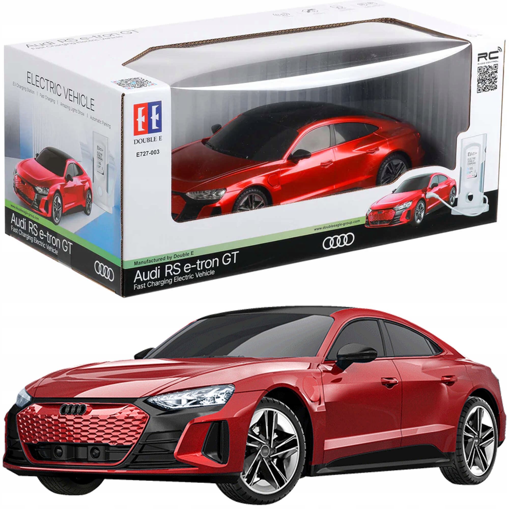 Cada Zdalnie Sterowane Rc Auto Audi Rs E-tron Gt 1:14 E727-003 Czerwone