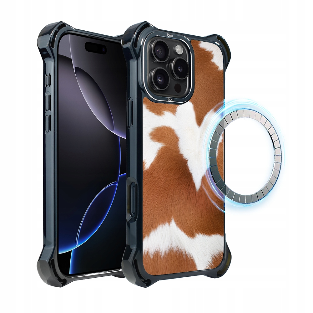 Pouzdro pro iPhone 16 Pro Max Ibizu DropGuard Ultra s MagSafe, Alpská kráva