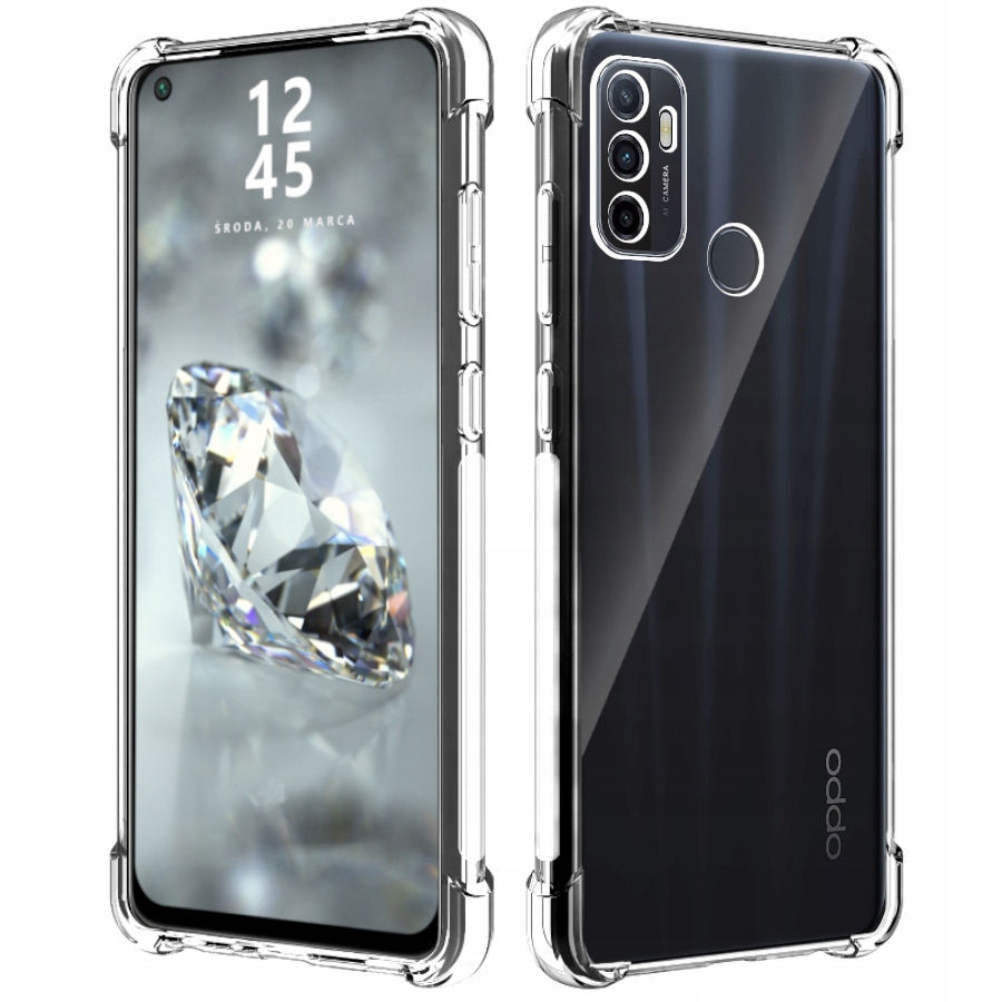 

Etui Do Oppo A53 Pancerne Przeźroczyste Case