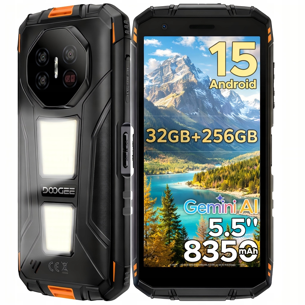 Doogee Odolný chytrý telefon Fire3MAX Android 32+256GB 8350mAh NFC/IP69K/černý