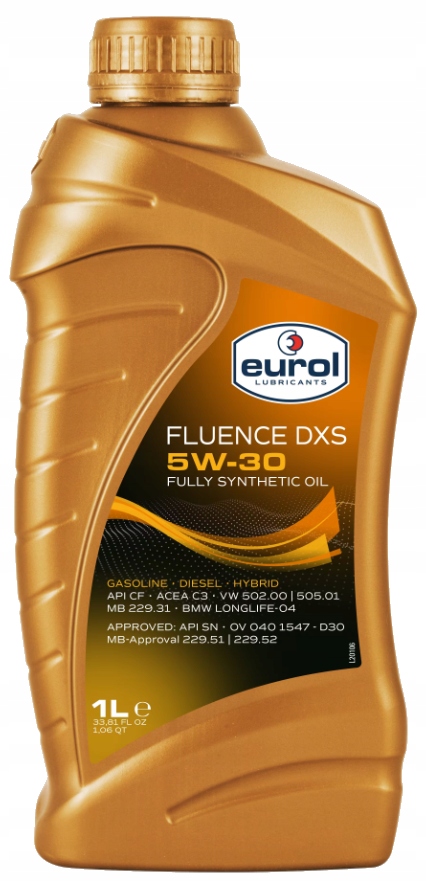 Eurol Fluence Dxs 5W30 1L LL04 DEXOS2 Vw 505.01