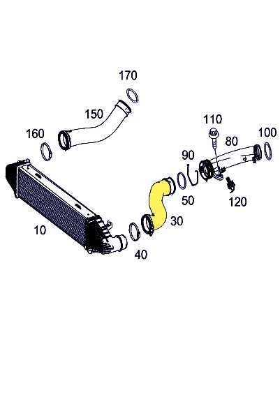 TURBO RURA INTERCOOLER MERCEDES C W204 2 0 2 2 CDI Part manufacturer Other
