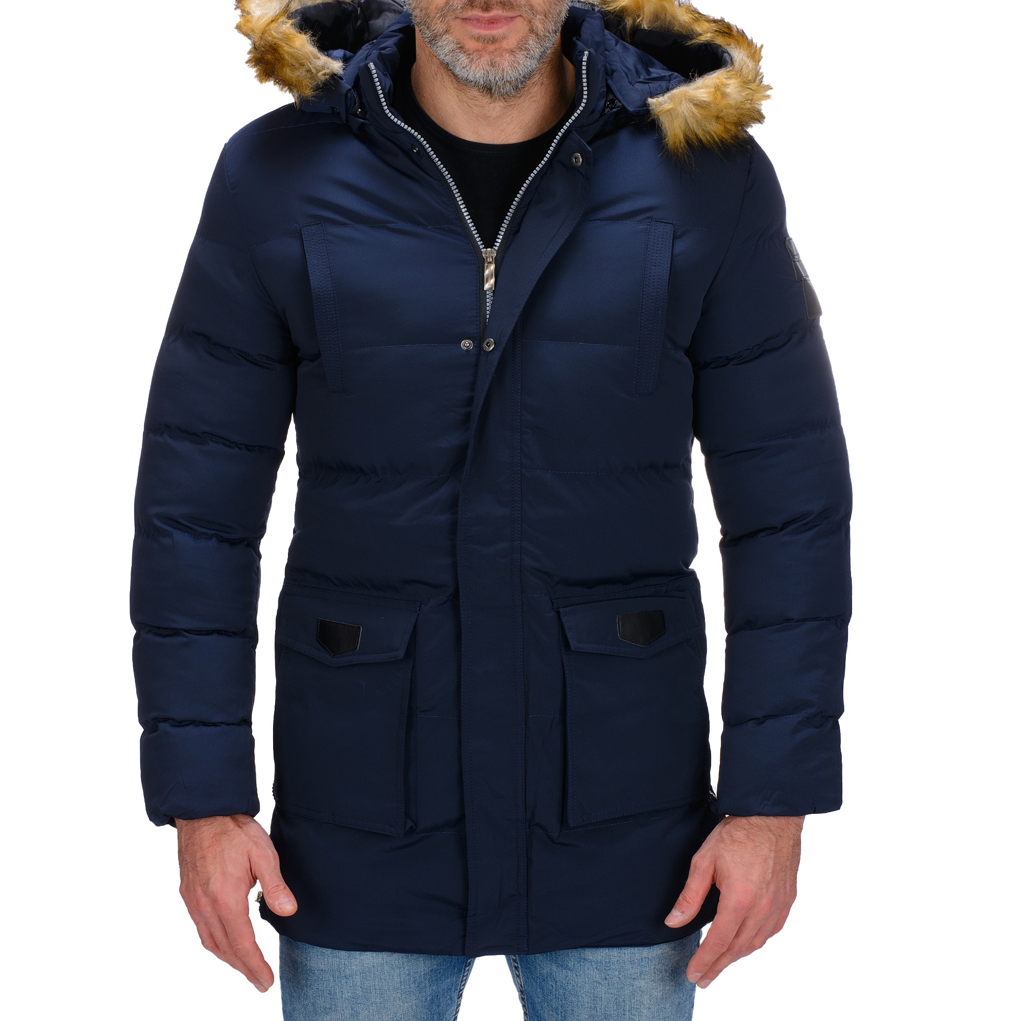 M50 vel. L Pánská Zimní Prošívaná Bunda Parka