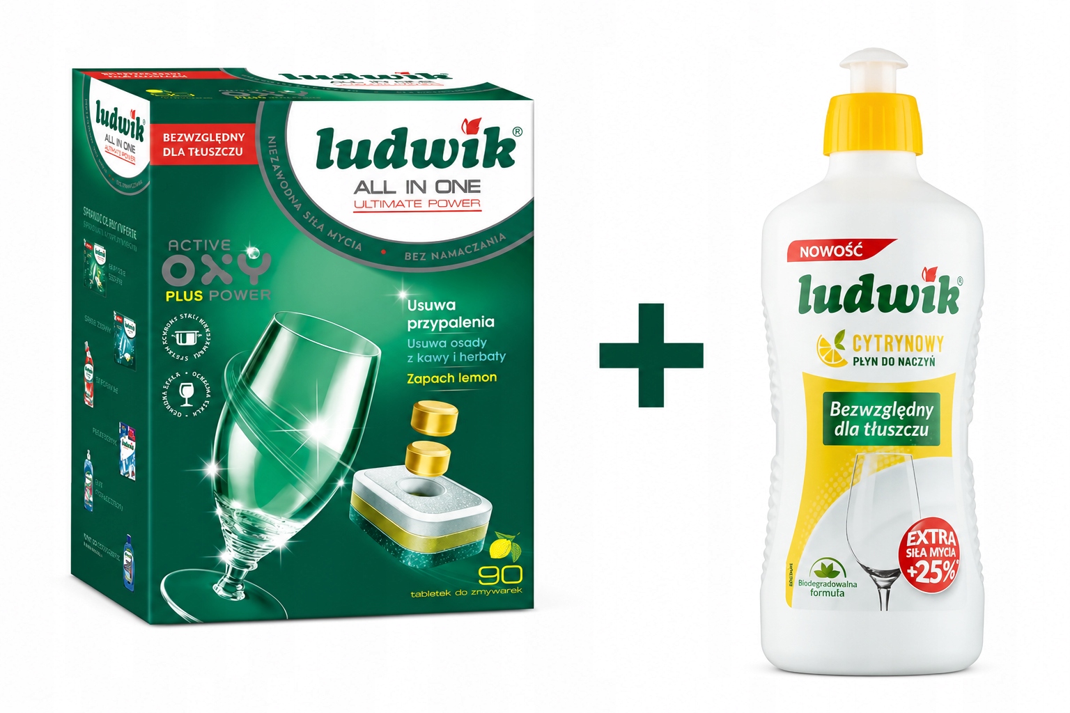 Ludwik Tabletki do zmywarki lemon All in One Ultimate Power 90szt