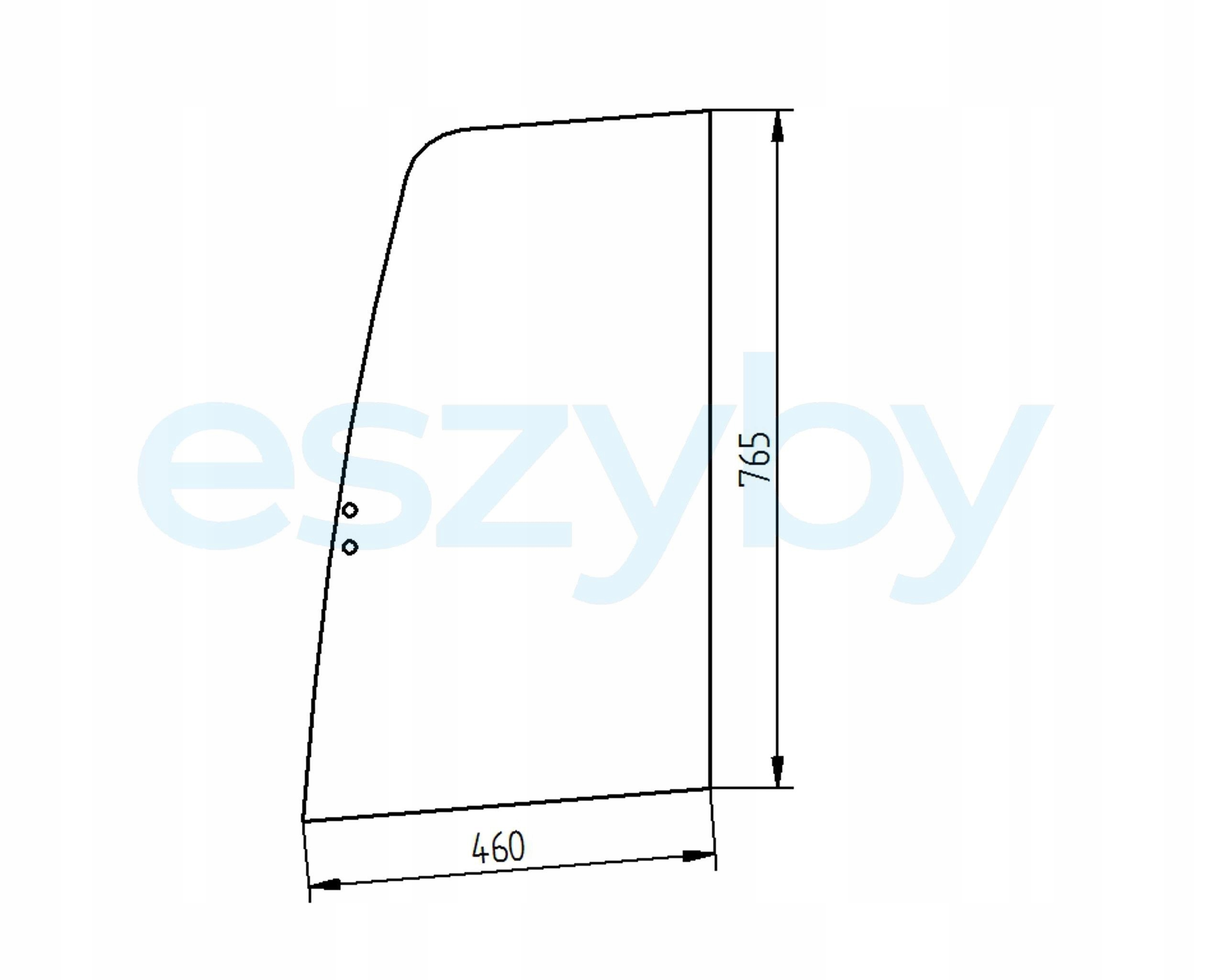 sklo bagr Liebherr dveře horní přední 7029423