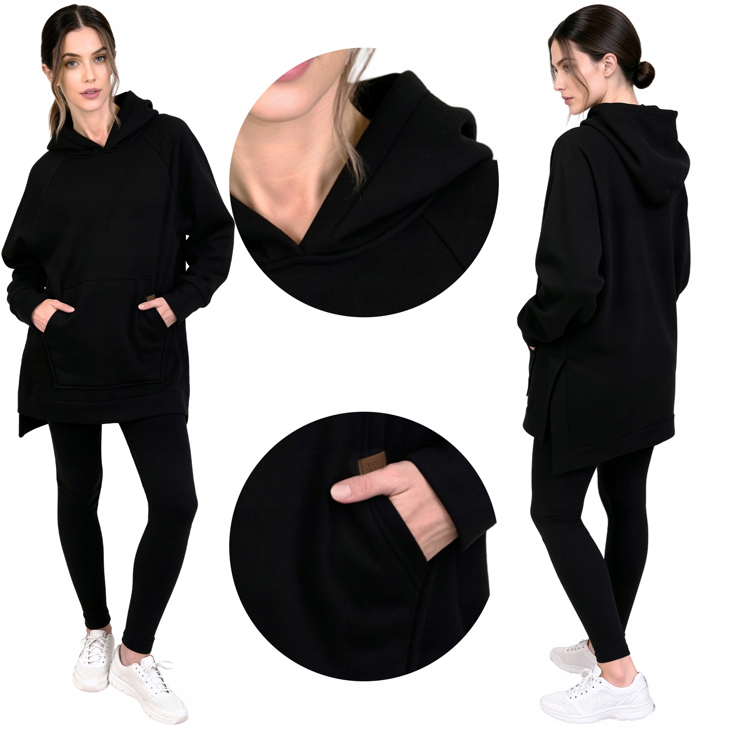 Vivisence 9207 kmpl černý pohodlný měkký Komplet L/XL legíny mikina