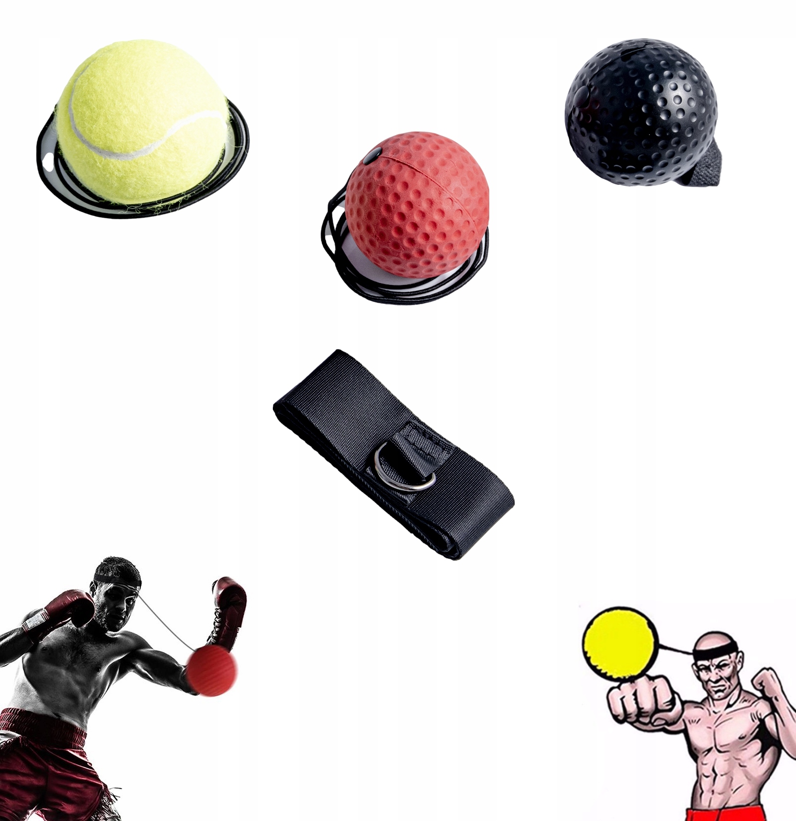 

3x Piłka Refleksowa Reflex Ball refleksówka Mma