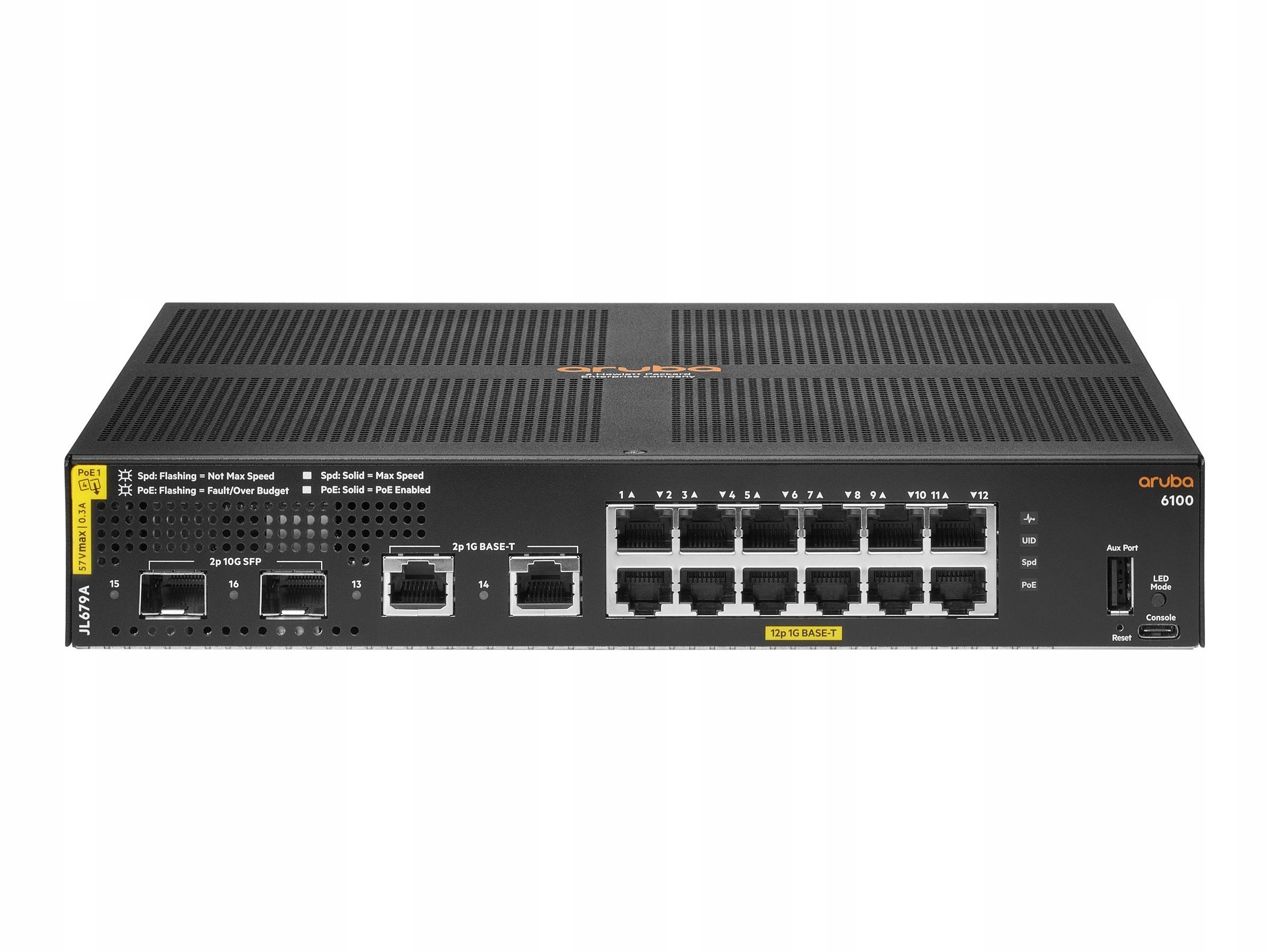 Hpe Aruba 6100 Switch 12G CL4 2SFP+ 139W Europe English localization