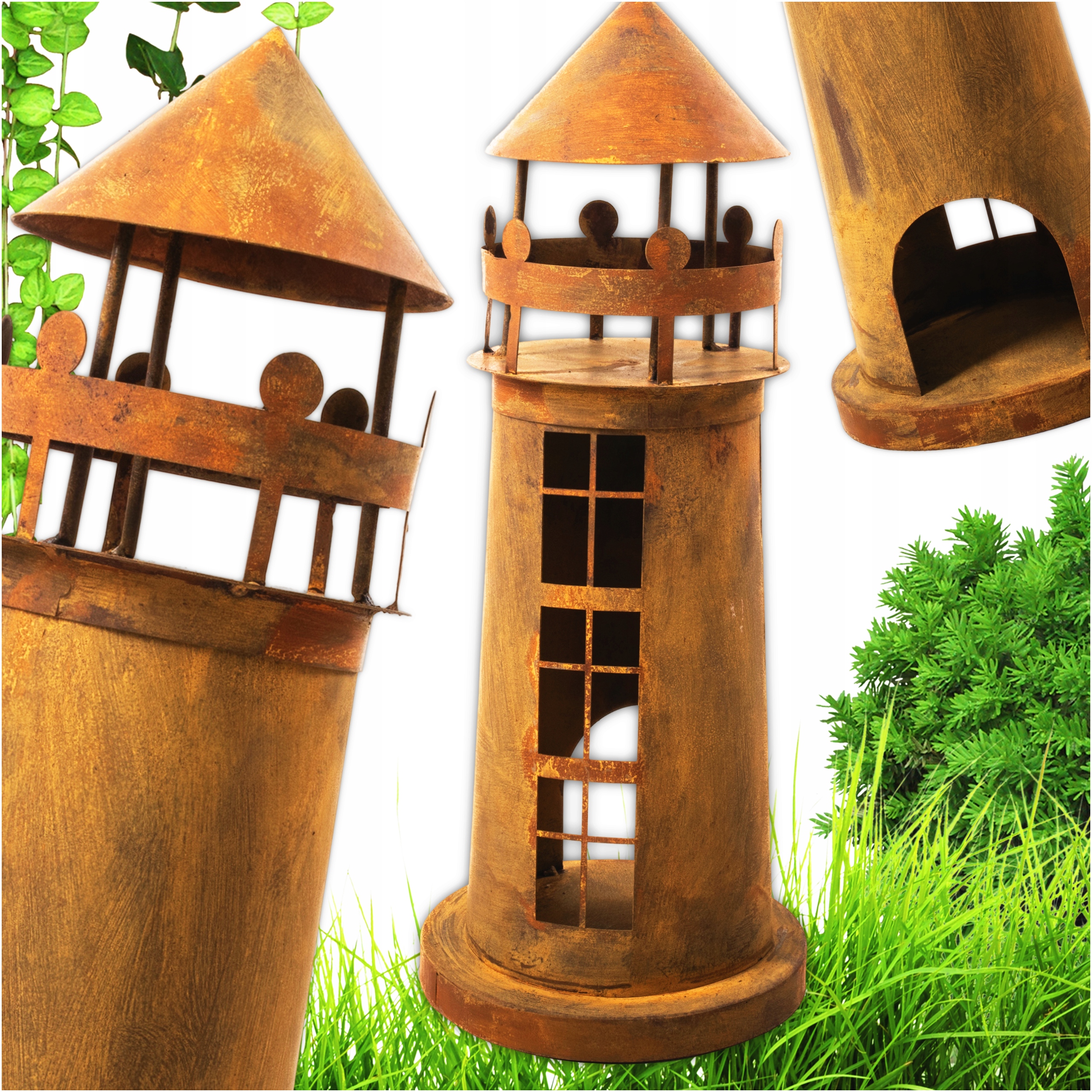 Zahradní Lucerna Mořská Lucerna Kovová Dekorace Corten Led Do Zahrady