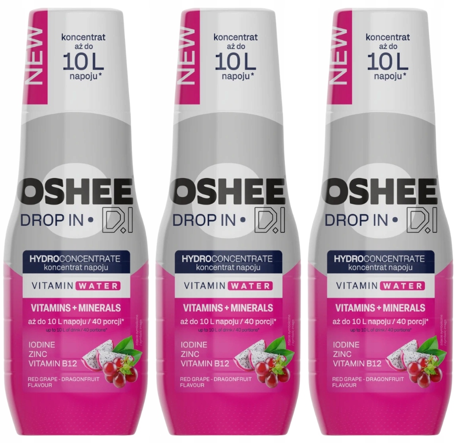 Levně Oshee Drop In Hydrokoncentrát do saturátoru dračí ovoce 3x500 ml