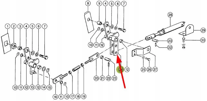 757572.0 Dźwignia przestawiania klepiska Numer katalogowy części 757572.0