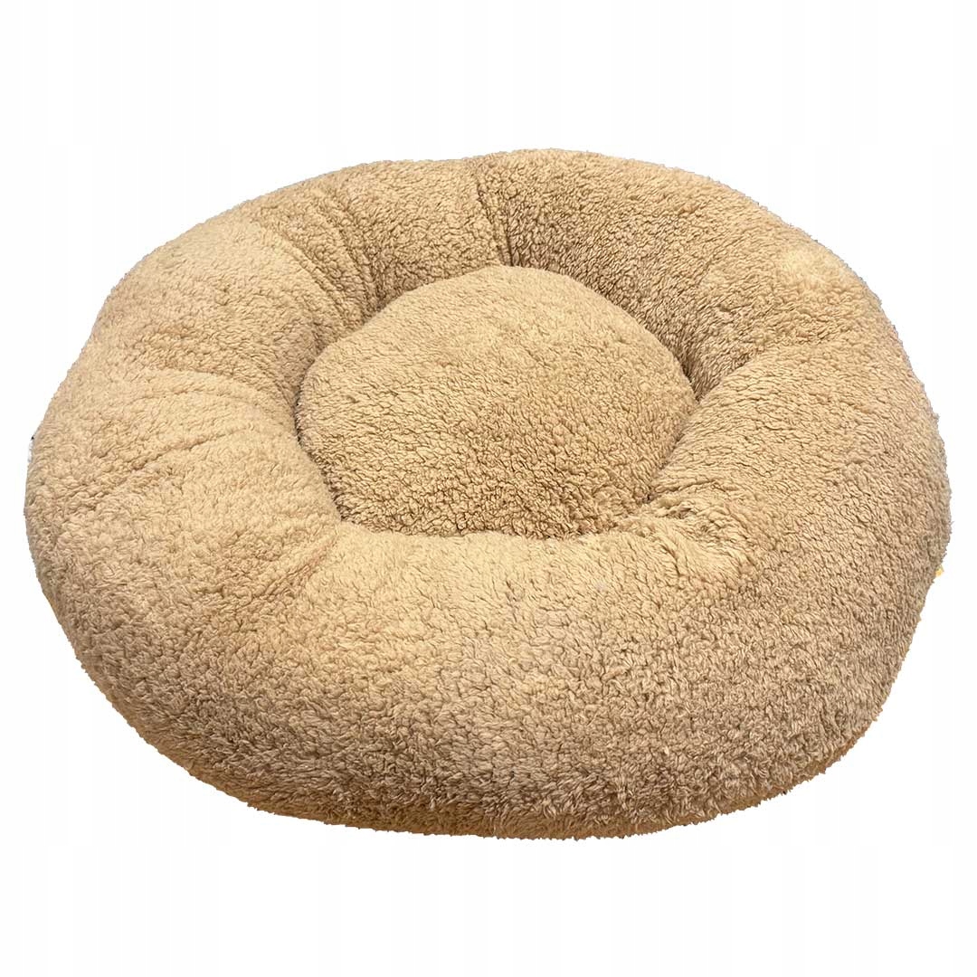 Levně Pelíšek Pro Psa Kočku Béžové Plyšové Potah Polštář Obláček 80 CM